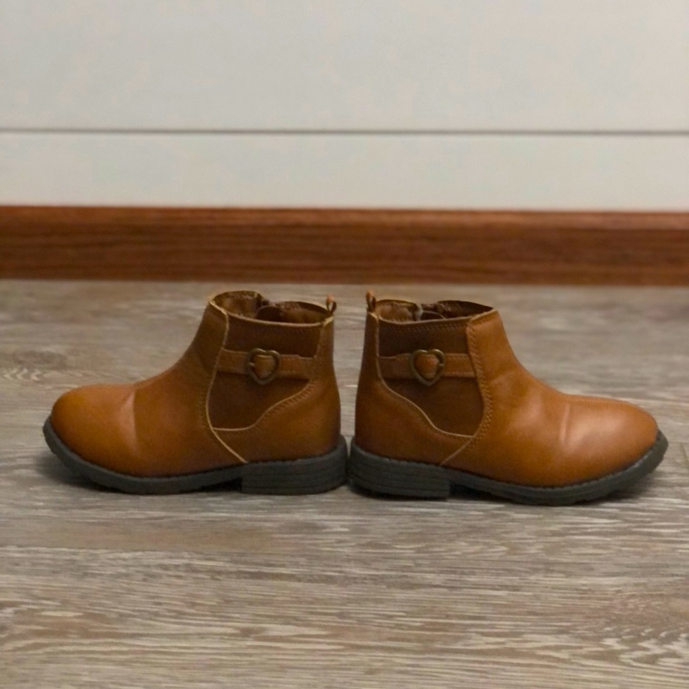 Carter's Tan Girl’s Boots with Heart Detail - Picture 3 of 8
